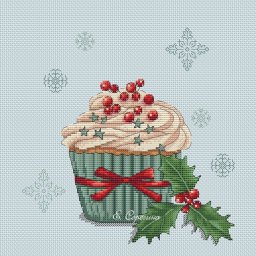 ​Вышитый аппетитный капкейк