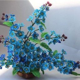 Незабудки из бисера