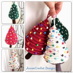 Новогодние елочки крючком: мастер-класс