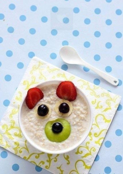 Очень красивый завтрак для ребёнка