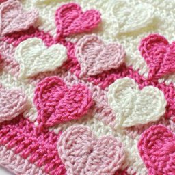 Плед с сердцами