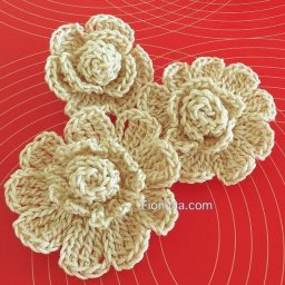 ​Вязаные цветочки