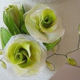 Цветы из капроновых колготок