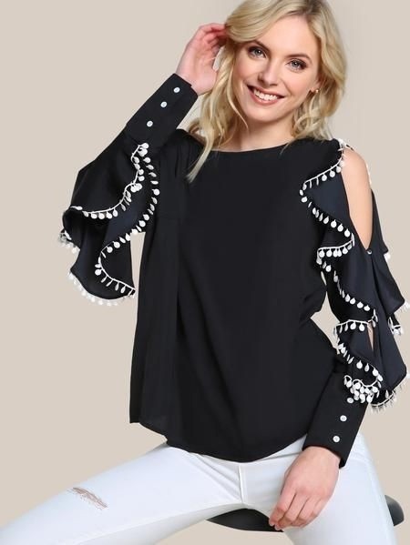 Оригинальные блузы с открытыми плечами