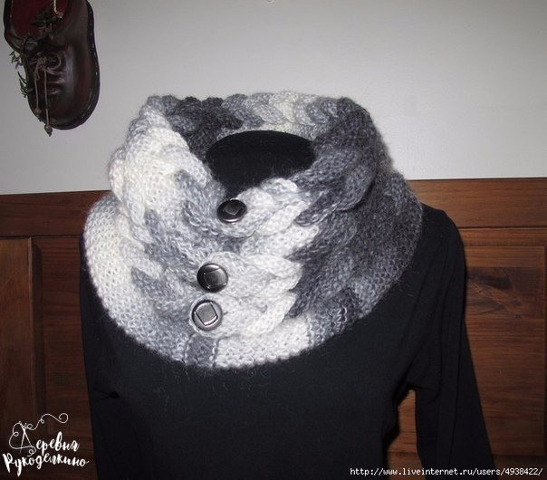 Красивый и оригинальный воротник-шарф