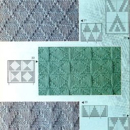 Узоры спицами из лицевых и изнаночных петель