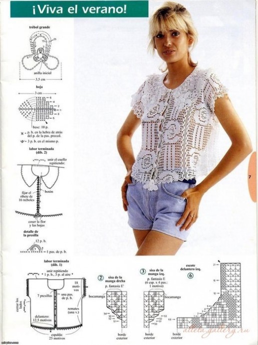 ​Невероятно красивая летняя блузочка