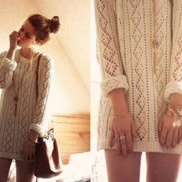 Нежный узор из ажурных полосок