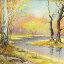 ​Осенний пейзаж пастелью