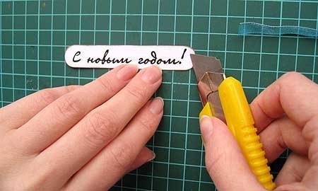 ​Открытка ручной работы к новому году