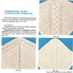 Прибавление петель в полотне без отверстий