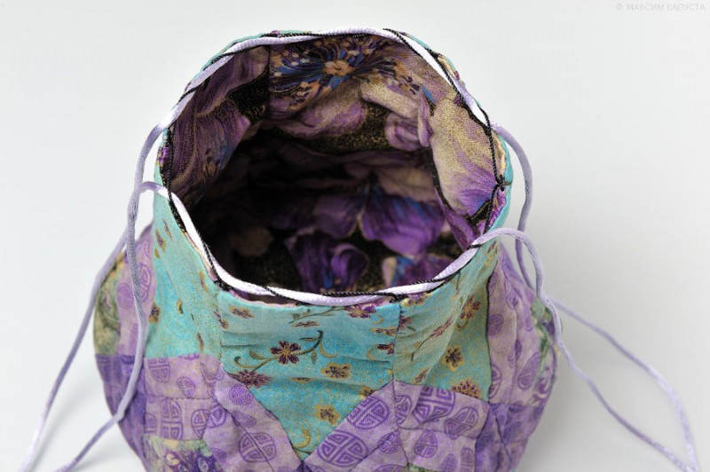 Сумочка "Азиатский сад" в технике печворк