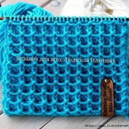 ​"Вафельный" узор спицами