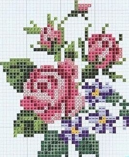 ​Вышиваем небольшие розочки