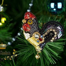 ​Вышиваем брошку "Петушка" своими руками