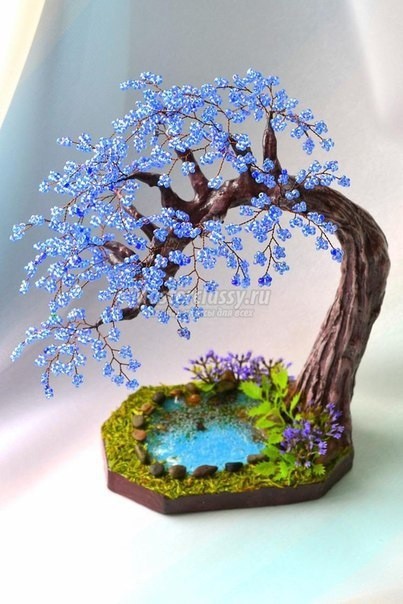 ​Бисерное дерево "Безмятежность у озера"