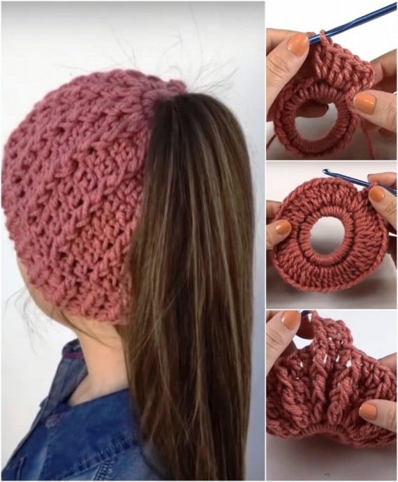 Интересный вариант вязаной шапочки