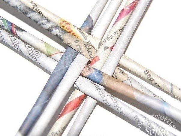 Плетение из газет: круглая корзина