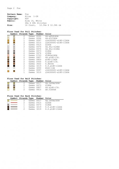 ​Вышиваем лисичку крестиком