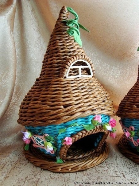 Плетение из газет "Чайный домик"