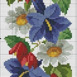 Вышиваем разнообразные цветы