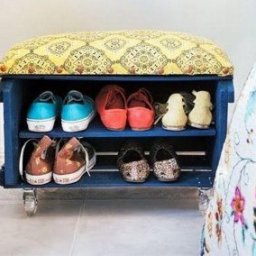 Подставка для обуви с пуфиком