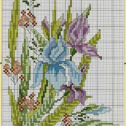Схемы для вышивки крестиком с цветами