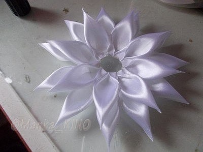 Цветок георгина в технике цумами канзаши: мастер-класс