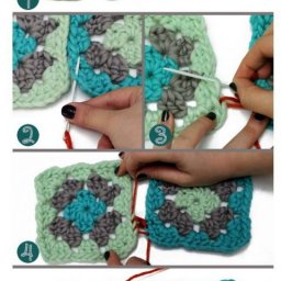 Интересные способы соединения мотивов крючком