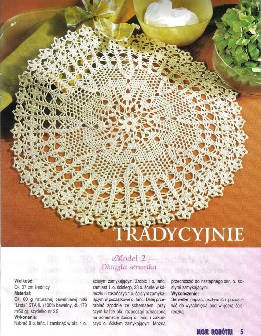 Чудесная вязаная салфетка Чудесная вязаная салфетка