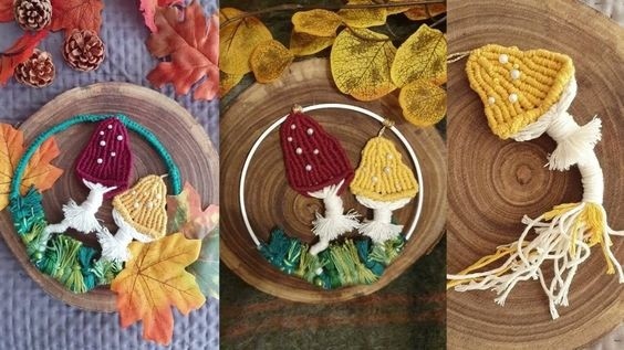 Грибочки из пряжи: идеи для творчества