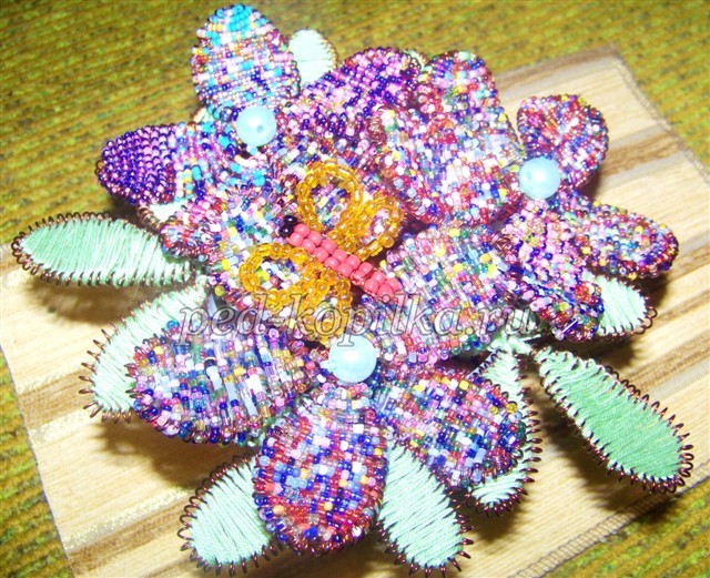 Цветы в технике ганутель: мастер-класс