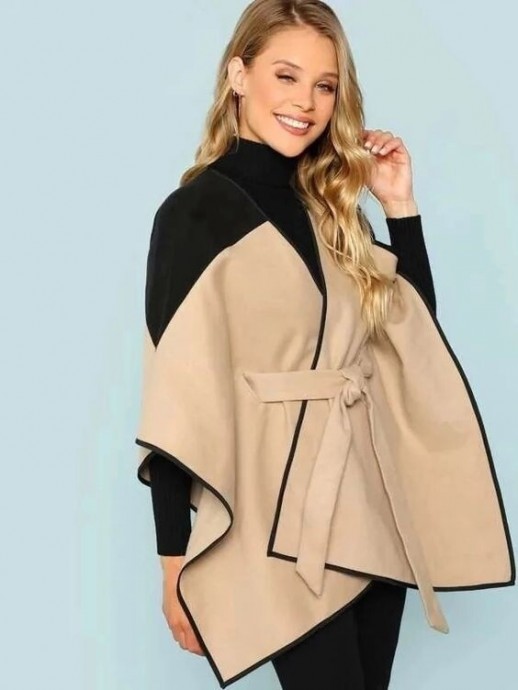 Стильное пончо: красивые идеи и простые выкройки