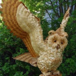 ​Удивительные скульптуры из стружки