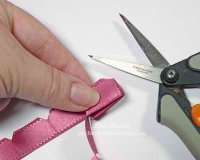 Розочки из лент для открытки