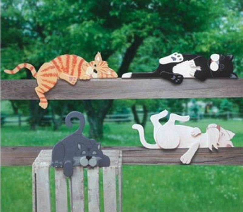Забавные поделки из фанеры для дачного участка