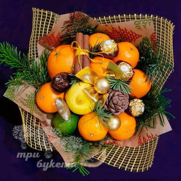 Цитрусовые зимние букеты: идеи