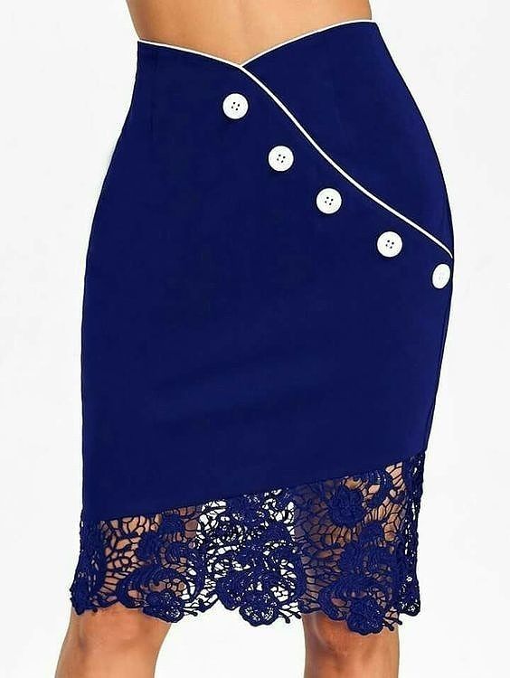 Идеи украшения юбок кружевом