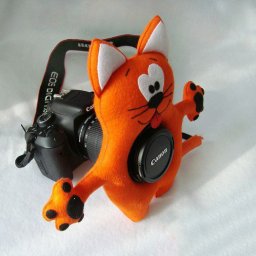 Игрушки из флиса и фетра на объектив фотоаппарата