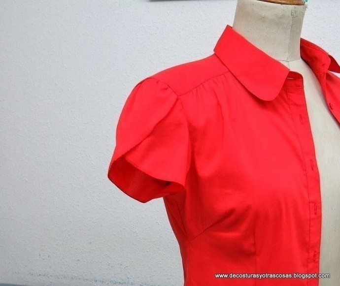 Интересный рукав для блузки или платья