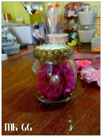 Красивые подсвечники из стеклянных баночек