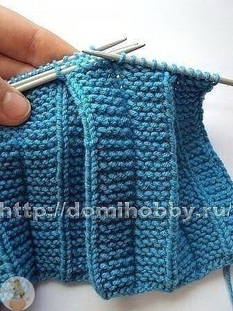 Вязание с эффектом плиссе и складок