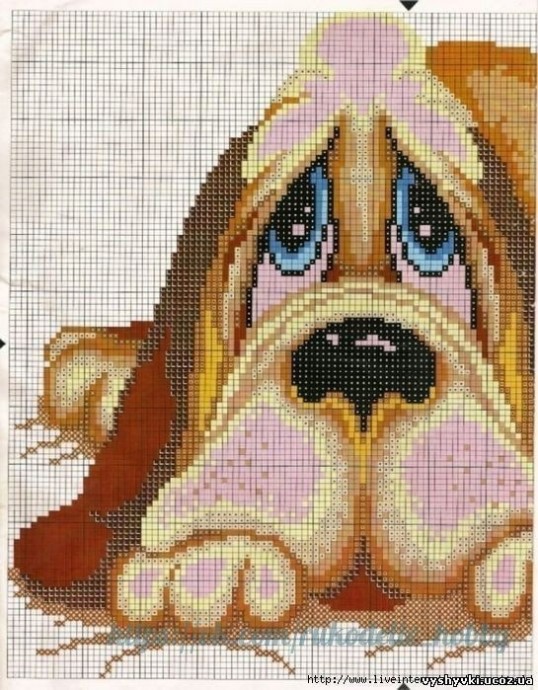 Подушка "Грустная собака"