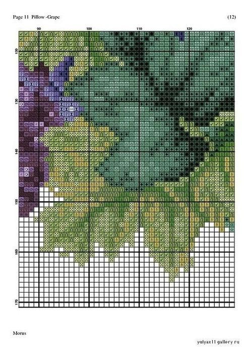 Сочная вышивка винограда
