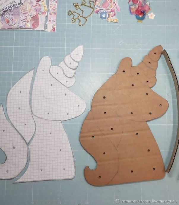 Ночник из картона "Единорожка" Ночник из картона "Единорожка"