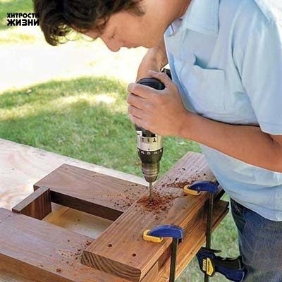 Самодельная скамья под деревом своими руками