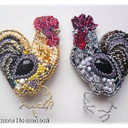 Вышиваем бисером петушка