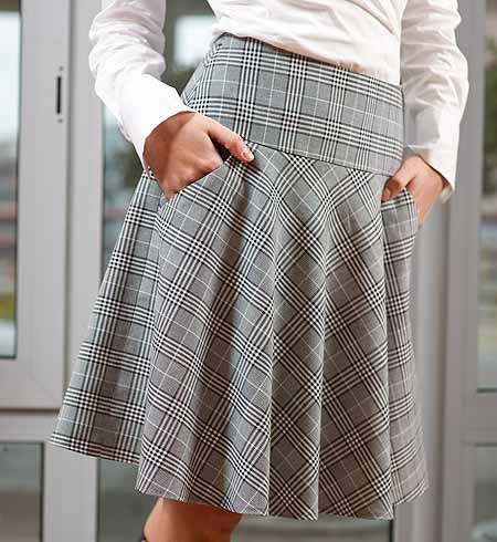 Юбка полусолнце на кокетке