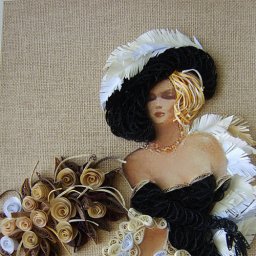 Женские портреты в технике квиллинг