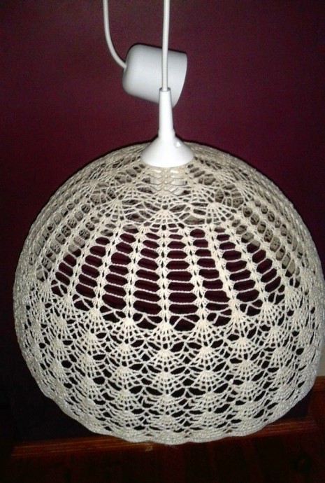 Вязаные абажуры